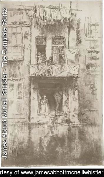 James Abbott McNeill Whistler - Balcony, Amsterdam