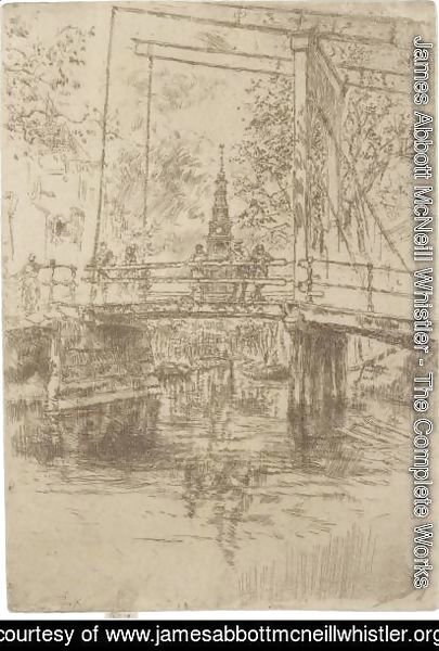 James Abbott McNeill Whistler - Little Drawbridge, Amsterdam