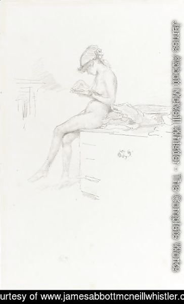 James Abbott McNeill Whistler - The Little Nude Model, Reading